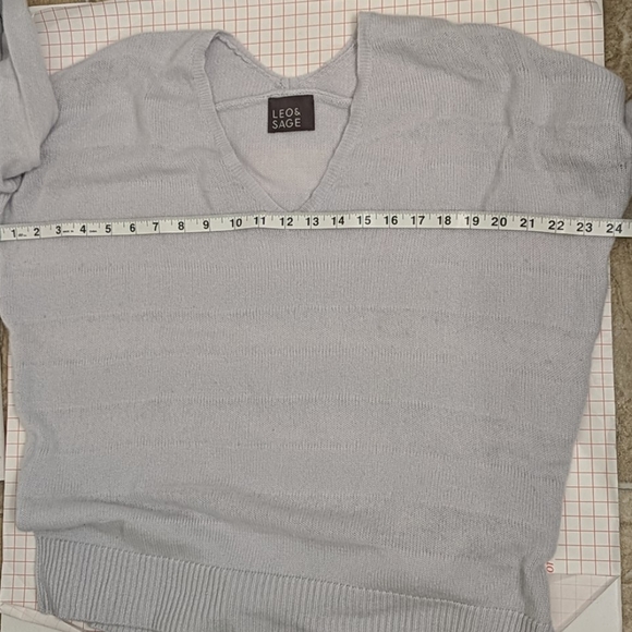 Leo and Sage cashmere sweater light teal green  M - Picture 9 of 15